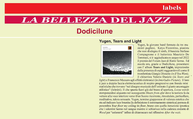 Recensione disco Yugen su MusicaNews